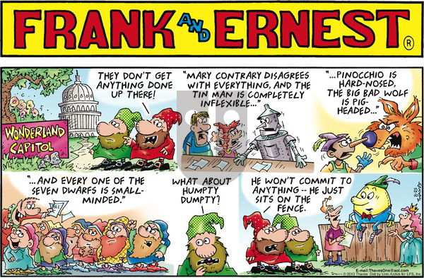 Frank and Ernest on Sunday August 25, 2013 Comic Strip