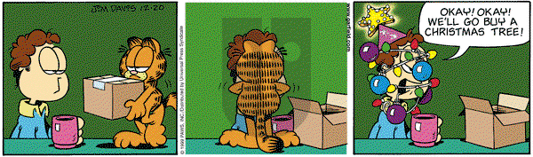 Garfield - Monday December 20, 1999 Comic Strip