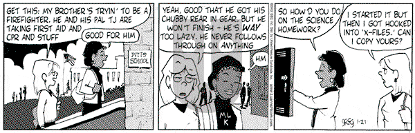 Luann on Monday January 21, 2002 Comic Strip
