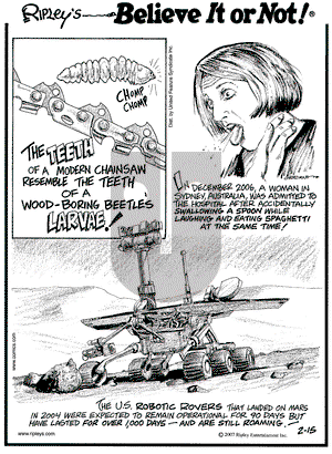 Ripley's Believe It or Not on Saturday June 2, 2007 Comic Strip