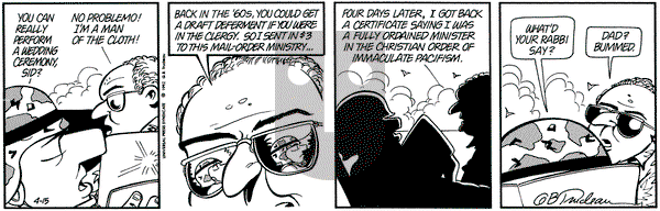 Doonesbury - Wednesday April 15, 1992 Comic Strip