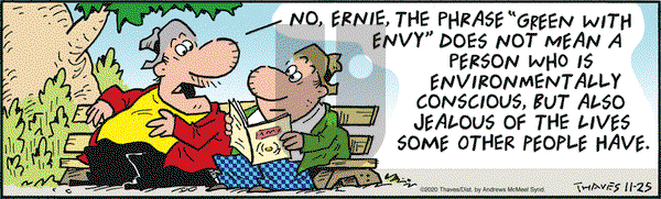 Frank and Ernest on Wednesday November 25, 2020 Comic Strip