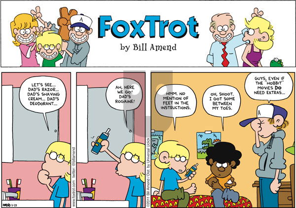FoxTrot on Sunday February 27, 2011 Comic Strip