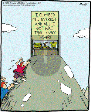 In the Bleachers on Wednesday February 6, 2019 Comic Strip