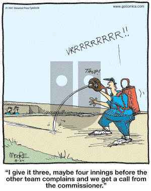 In the Bleachers - Friday August 24, 2007 Comic Strip