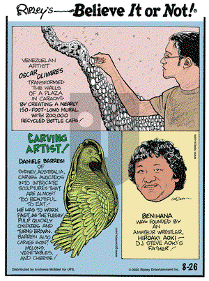 Ripley's Believe It or Not on Wednesday August 26, 2020 Comic Strip