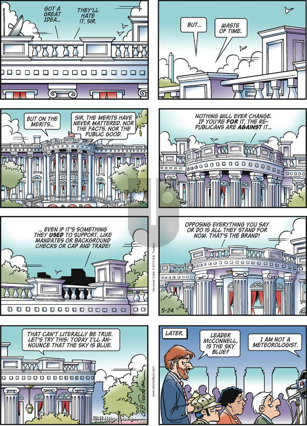 Doonesbury on Sunday May 24, 2015 Comic Strip