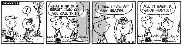 Peanuts on Friday February 20, 1976 Comic Strip