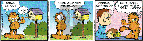 Garfield on Tuesday November 23, 2004 Comic Strip