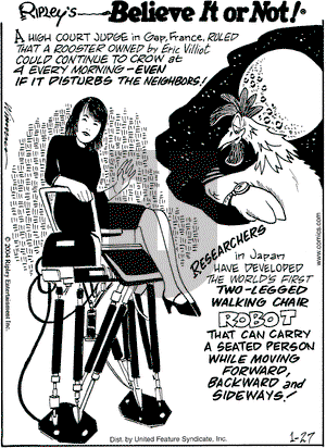 Ripley's Believe It or Not on Tuesday January 27, 2004 Comic Strip