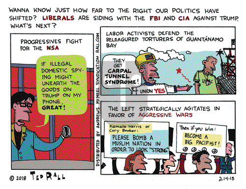 Ted Rall on Wednesday February 14, 2018 Comic Strip