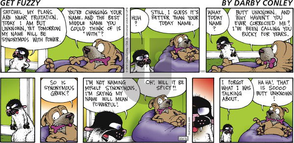 Get Fuzzy on Sunday December 2, 2012 Comic Strip