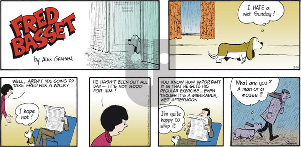 Fred Basset - Sunday February 16, 2025 Comic Strip
