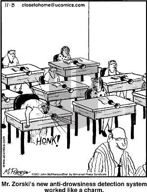 Close to Home - Thursday November 8, 2001 Comic Strip