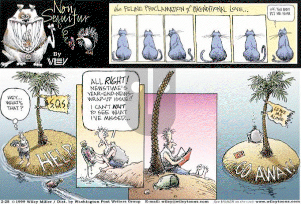 Non Sequitur on Sunday February 28, 1999 Comic Strip