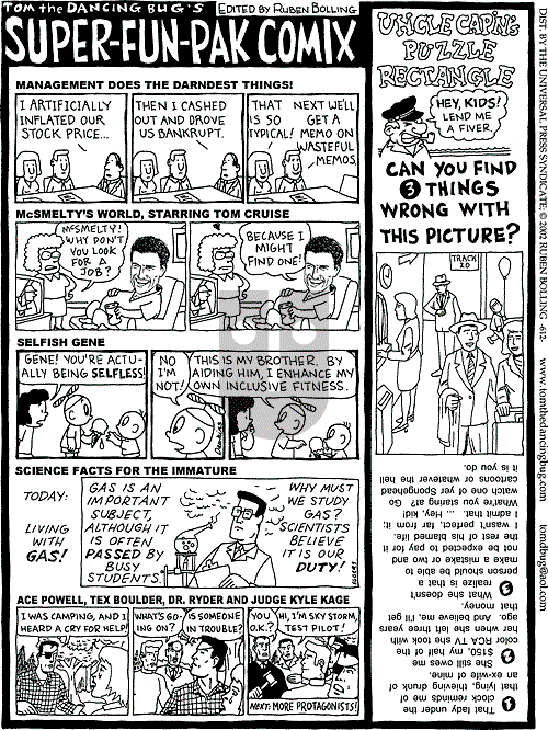 Tom the Dancing Bug on Saturday August 31, 2002 Comic Strip