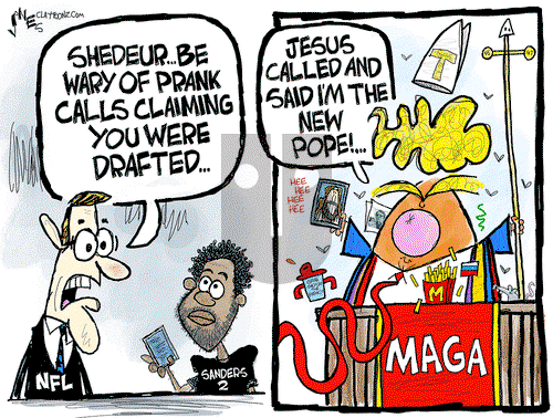 Clay Jones on Thursday May 1, 2025 Comic Strip