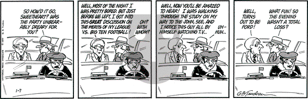 Doonesbury on Friday January 7, 1977 Comic Strip