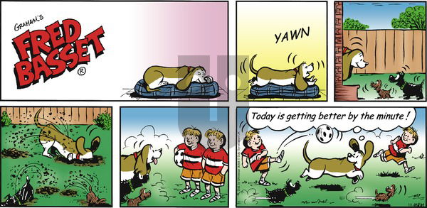 Fred Basset on Sunday July 3, 2016 Comic Strip