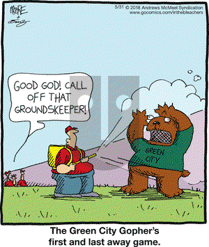 In the Bleachers on Thursday May 31, 2018 Comic Strip