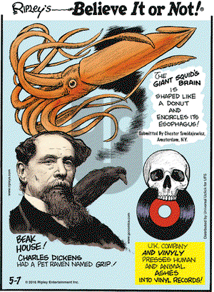 Ripley's Believe It or Not on Saturday May 7, 2016 Comic Strip