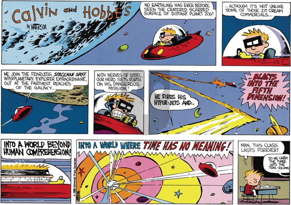 Calvin and Hobbes on Sunday August 18, 1991 Comic Strip