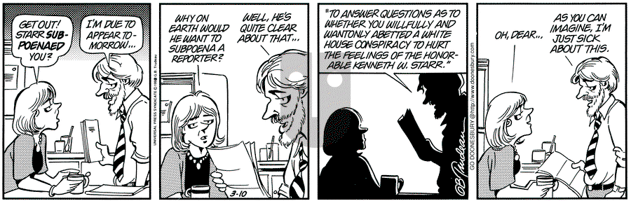 Doonesbury - Tuesday March 10, 1998 Comic Strip