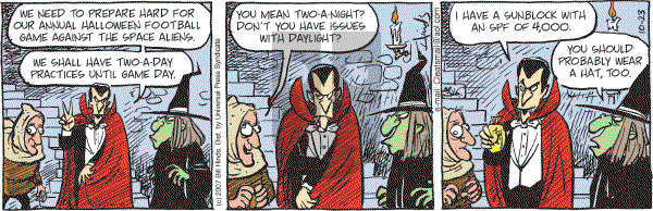Cleats - Tuesday October 23, 2007 Comic Strip