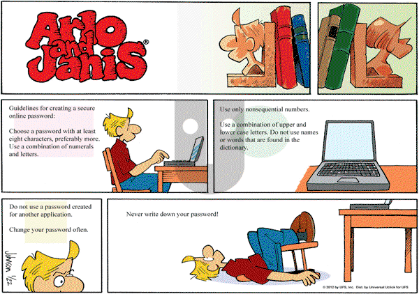 Arlo and Janis - Sunday January 22, 2012 Comic Strip