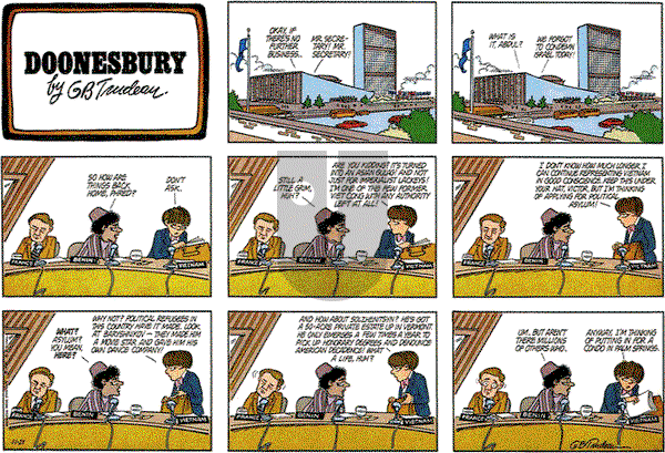 Doonesbury on Sunday November 21, 1982 Comic Strip