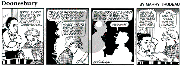 Doonesbury on Wednesday April 10, 1996 Comic Strip