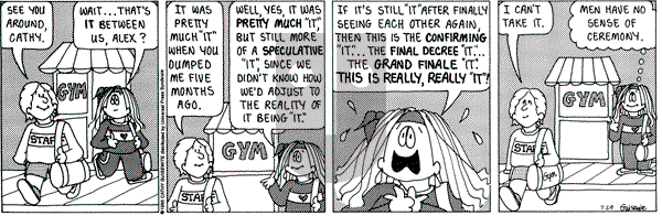 Cathy Classics - Saturday July 29, 1995 Comic Strip