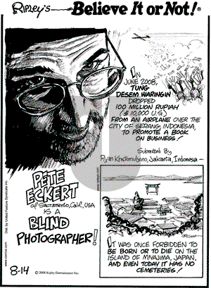 Ripley's Believe It or Not on Thursday August 14, 2008 Comic Strip