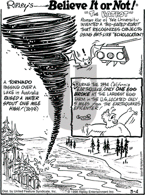Ripley's Believe It or Not on Wednesday March 4, 1998 Comic Strip