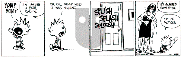 Calvin and Hobbes on Saturday October 17, 1992 Comic Strip