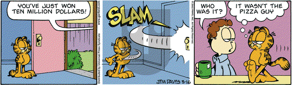 Garfield on Wednesday July 10, 2002 Comic Strip