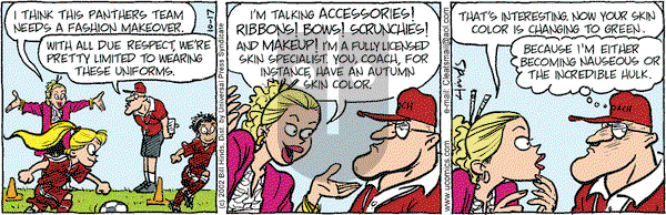 Cleats on Thursday October 17, 2002 Comic Strip