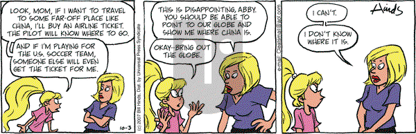 Cleats on Wednesday October 3, 2007 Comic Strip