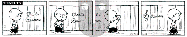 Peanuts on Thursday January 22, 1953 Comic Strip