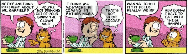 Garfield on Tuesday January 20, 1987 Comic Strip