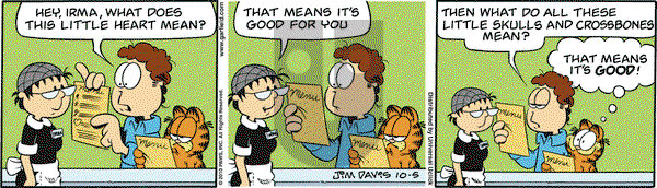 Garfield on Tuesday October 5, 2010 Comic Strip