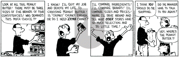 Calvin and Hobbes on Thursday September 18, 2025 Comic Strip