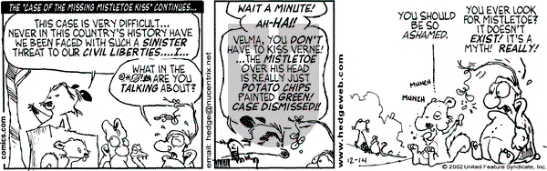 Over the Hedge on Saturday December 14, 2002 Comic Strip