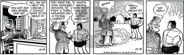 Alley Oop on Monday December 10, 1956 Comic Strip
