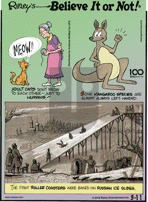Ripley's Believe It or Not on Monday March 11, 2019 Comic Strip