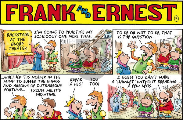 Frank and Ernest on Sunday January 3, 2016 Comic Strip