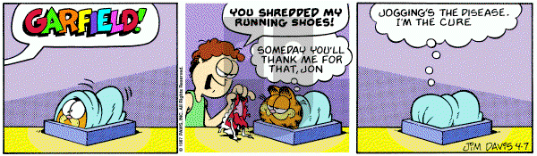 Garfield on Tuesday April 7, 1987 Comic Strip