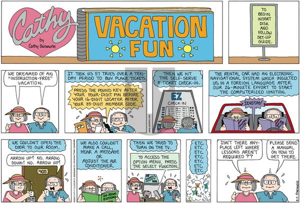 Cathy Classics on Sunday August 9, 2009 Comic Strip