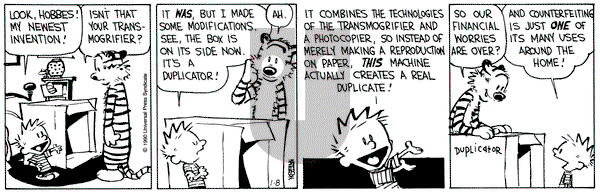 Calvin and Hobbes on Monday January 8, 1990 Comic Strip
