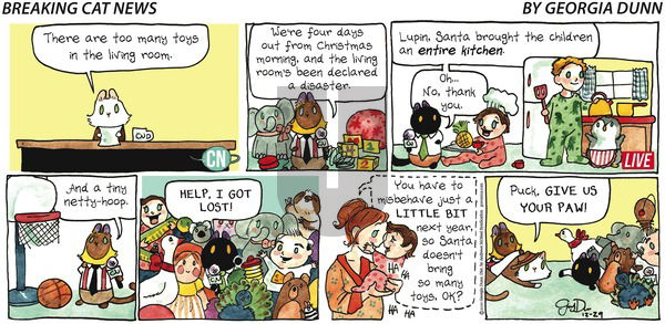 Breaking Cat News on Sunday December 29, 2019 Comic Strip